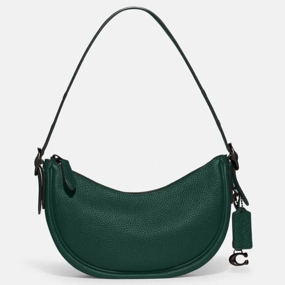 Coach Handbags - Coach Luna Limited Edition Color Green Soft Pebbled Leather & Gunmetal Hardware